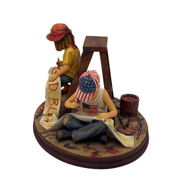 Patriotic Figurine By Demdaco Mama Says...God Bless America - Picture 3 of 5